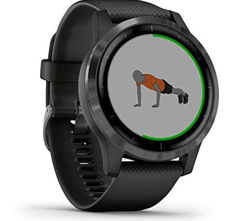 Garmin vívoactive 4 – wasserdichte GPS-Fitness-Smartwatch mit Trainingsplänen & animierten Übungen. Herzfrequenzmessung, 20 Sport-Apps, 8 Tage Akkulaufzeit, kontaktloses Bezahlen, Musikplayer