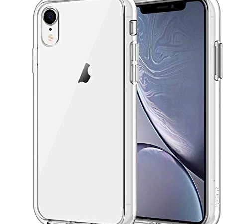 JETech Hülle Kompatibel iPhone XR 6,1", Stoßdämpfung Abdeckung, Handyhülle Case Cover transparent durchsichtig (Durchsichtig)