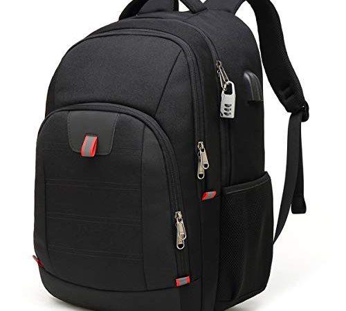 Laptop Rucksack Herren Rucksack Damen Anti-Diebstahl Rucksack für 17 zoll Laptop Schulrucksack Multifunktion Business Notebook Tasche Wasserdicht Großer mit USB Ladeanschluss für Arbeit Reisen