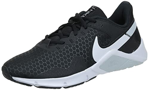 Nike Damen Legend Essential 2 Leichtathletik-Schuh, Black/White-Pure Platinum, 38.5 EU