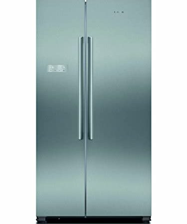 Siemens KA93NVIFP iQ300 amerikanischer Side-by-Side Kühl-Gefrier-Kombination / F / 413 kWh/Jahr / 580 l / noFrost / superCooling / freshSense / multiAirflow-System, Metallisch