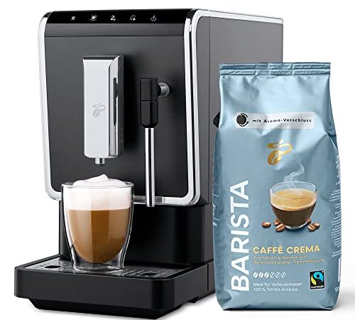 Tchibo Kaffeevollautomat Esperto Latte inkl. 1kg Barista Caffè Crema für Caffè Crema, Espresso, Cappuccino und Milchschaum, anthrazit