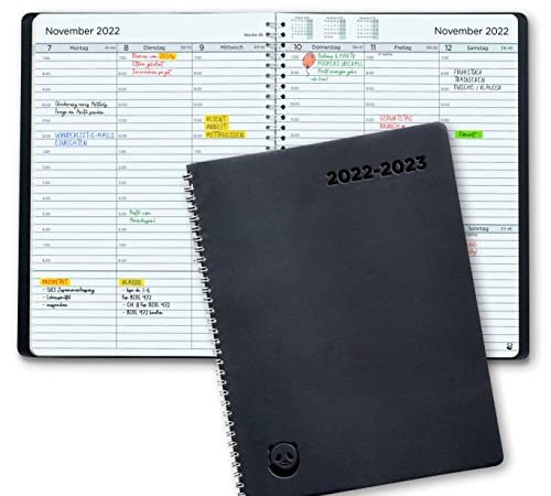 Terminplaner 2022 2023 von SmartPanda - Wochenplaner A4 – Softcover Tagebuch, 30 Minuten-Intervalle – Juli 2022 - August 2023 - auf Deutsch
