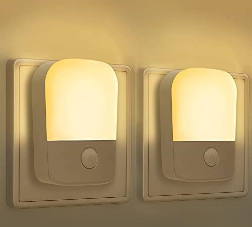 2 Stück Nachtlicht Kinder, Fulighture Nachtlicht Steckdose mit Dämmerungssensor 2 Modi 30/60LM Einstellbar RG0 3000k Warmweiß, LED Nachtlicht Baby Ideal für Kinderzimmer, Treppen, Schlafzimmer, Gang