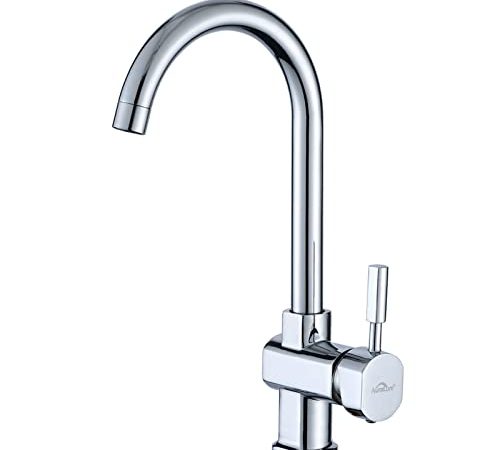 Auralum 360° drehbar Wasserhahn Küche Einhebelmischer Spültisch Armatur Hochdruck Küchenarmatur Spültischarmatur Spülbecken Mischbatterie