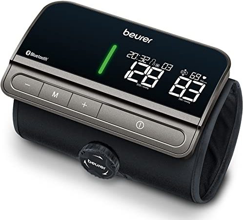 Beurer BM 81 easyLock Oberarm-Blutdruckmessgerät, mit innovativer Manschette ohne Schläuche oder Kabel , sanfter Druckaufbau & schnelle Messzeit, Medizinprodukt mit App-Anbindung