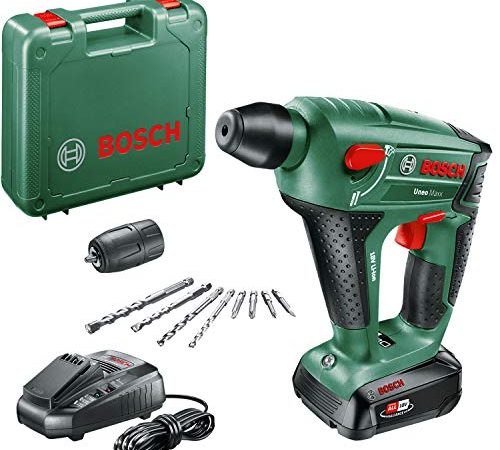 Bosch Akku Bohrhammer Uneo Maxx (1 Akku, 18-Volt-System, max. Bohrdurchmesser in Beton 10 mm, im Koffer)