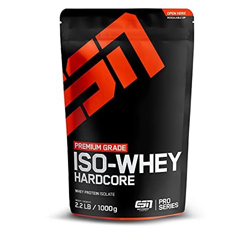 ESN Isowhey Hardcore, Strawberry, 1000g Beutel, Eiweißpulver