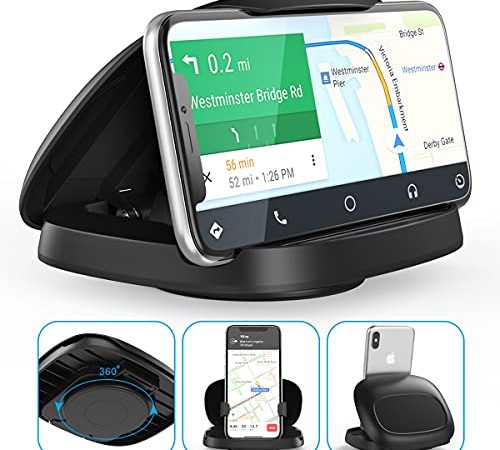 Handyhalterung Auto,360° Drehbar Handy Halterung Auto,Armaturenbrett Auto Handyhalterung Mit Klebesockel,KFZ Handyhalter Auto für iPhone 12 Pro Max/12/XS/XR/8,Samsung Galaxy S20/S10,Huawei,Smartphone