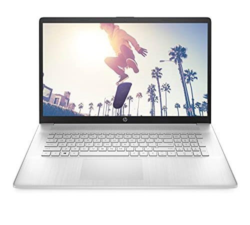 HP Laptop 17,3 Zoll HD+ Display (Intel Core i3-1125G4, 8GB DDR4 RAM, 512GB SSD, Intel UHD Grafik, Windows 11, QWERTZ Tastatur) Silber