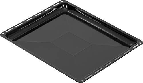 ICQN Backblech 45,5 x 37,5 x 3 cm, Emailliert Fettpfanne für Backofen & Herd, Passend für Bosch, Siemens, Neff, Constructa, Flavel, Kratzfest & Rostfrei, 455 x 375 x 30 mm