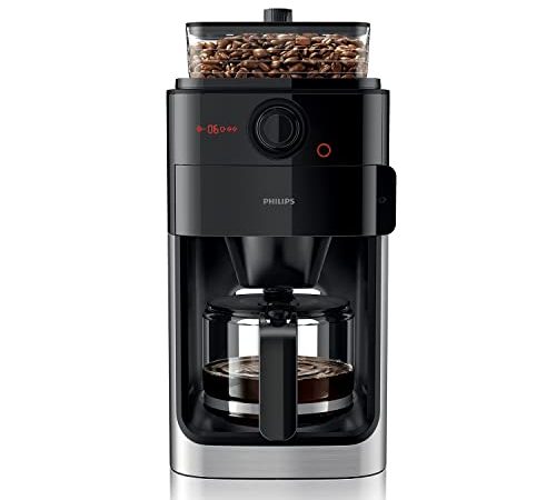 Philips Domestic Appliances Grind und Brew HD7767/00 Filterkaffeemaschine (mit Mahlwerk) edelstahl/schwarz