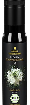 Premium BIO Schwarzkümmelöl - 1. Pressung - 100% kaltgepresst - 100% ägyptisch - 100% ungefiltert und naturrein - 100 ml Lichtschutzflasche aus Miron Violettglas - mühlenfrisch direkt vom Hersteller