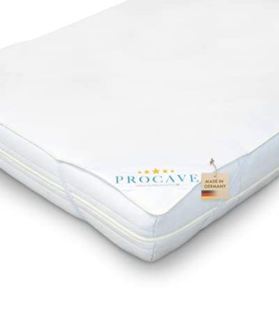 PROCAVE wasserdichter Matratzenschoner 90 x 200 cm 2er Pack - atmungsaktive Matratzenauflage, Made in Germany, weiß, Matratzenschutz ohne Knistern