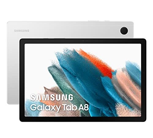 Samsung Galaxy Tab A8 - Tablet, ca. 26,67 cm (10,5 Zoll), 128 GB, WLAN, Android, Silber (Spanische Version)
