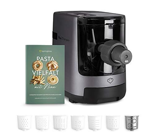 SPRINGLANE Elektrische Nudelmaschine Nina, vollautomatisch, Pastamaker mit Wiegefunktion inkl. 7 Nudeleinsätzen, Rezeptheft