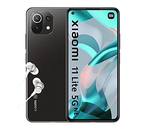 Xiaomi 11 Lite 5G NE(6,67"") leistungsstarkes Smartphone ohne Vertrag+Kopfhörer, Dolby Vision, 90 Hz AMOLED Display, 6GB RAM+128GB Speicher,Dual-SIM, Android 11, Black-[Exklusiv bei Amazon]"