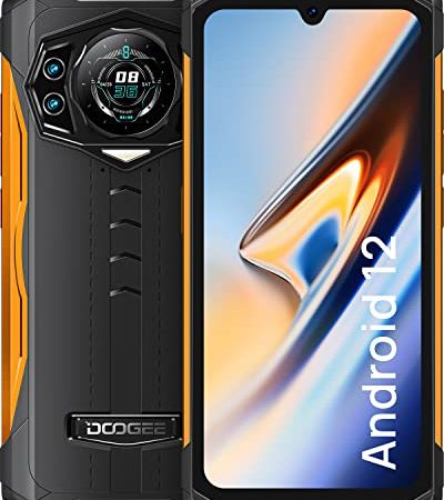 DOOGEE S98 Outdoor Handy Ohne Vertrag Android 12 Outdoor Smartphone, Helio G96 Octa Core 8GB+256GB, 20MP IR Nachtsicht, 64MP Triple Kamera 6.3”FHD+ 6000mAh Akku IP68 Wasserdicht 4G Handy 2022, Orange