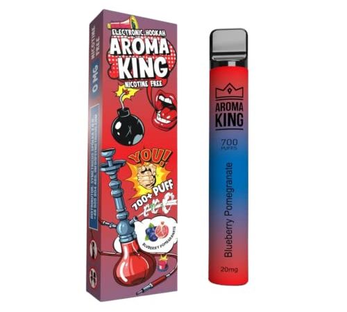Einweg E-Shisha von AROMA KING E Zigarette BLUEBERRY POMEGRANATE 700 Puff E-Shisha ohne Nikotin Elektronische Zigarette 550mAh - Kompakter Vape Stick als Shisha to go für Unterwegs - E Shisha Einweg