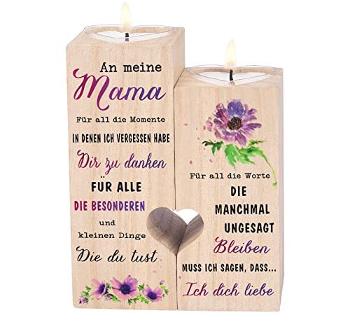 Kerzenständer-Geschenke für Mama,Muttertagsgeschenke, Kerzen Geschenke für Frauen,Geschenke für Mama von Tochter Sohn,Mama Geburtstagsgeschenk(An Meine Mama)