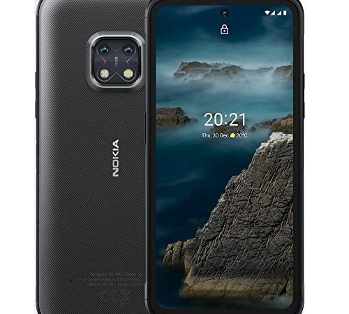 Nokia XR20, 6.67″ Full HD+ Display, 48MP Dual Kamera mit ZEISS-Optik, 15W Drahtlos- und 18W-Schnellladung, RAM 4GB/ ROM 64GB, Bedienbar mit nassen Händen und Handschuhen - Granite