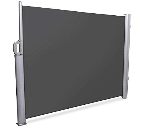 NOOR Seitenmarkise Exklusiv 200x350 cm Anthrazit I Der ideale Sichtschutz für Balkon, Terrasse & Garten I Sonnenschutz/Regenschutz/Windschutz inkl. Befestigungen I Imprägniert und wasserabweisend