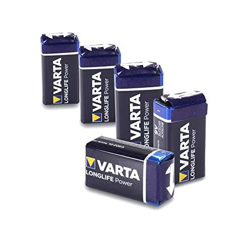 Varta High Energy 4922 Batterie High Energy 9V Block Batterien (geeignet für energieintensive Geräte) 5er Pack