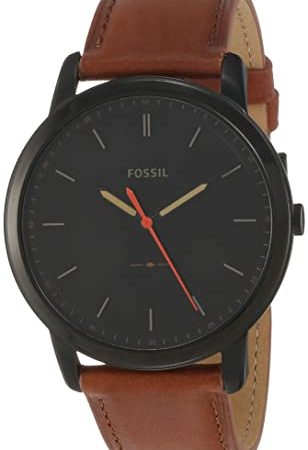 Fossil Herren Analog Quarz Uhr mit Leder Armband FS5305