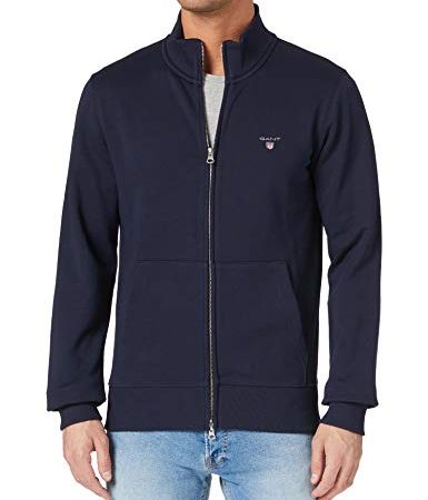 GANT Herren ORIGINAL Full Zip Cardigan Sweatshirt, Evening Blue, XL