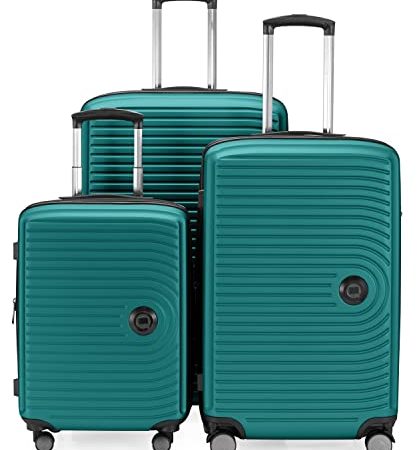 Hauptstadtkoffer,MITTE, Gepäck- Koffer-Set, 3er Set, Türkis
