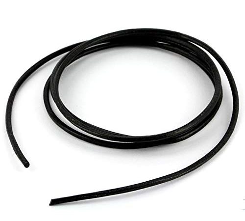 Heartbreaker schwarzes Lederband aus echtem Leder | 100 cm / 1 m Band aus Leder | Unisex Lederband