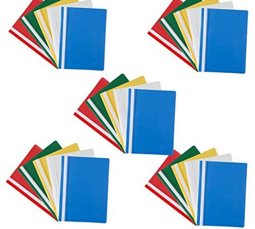 Idena 11004 - Schnellhefter für DIN A4, PP-Kunststoff, 25 Stück