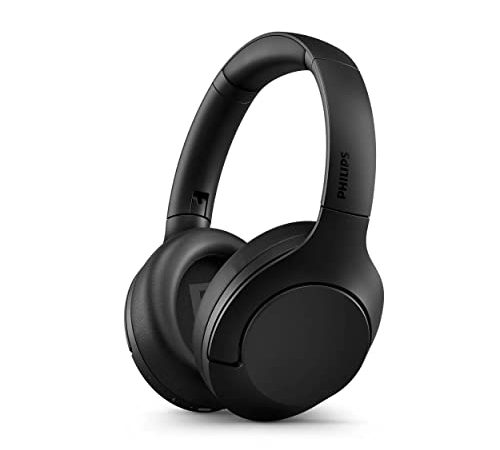 Philips TAH8506WT Kabellose Over Ear Kopfhörer mit Noise Cancelling Pro, kabellose Kopfhörer für Erwachsene, Faltbare Over Ear-Kopfhörer mit Mikrofon, Bluetooth, 60 Stunden Spielzeit, Schwarz