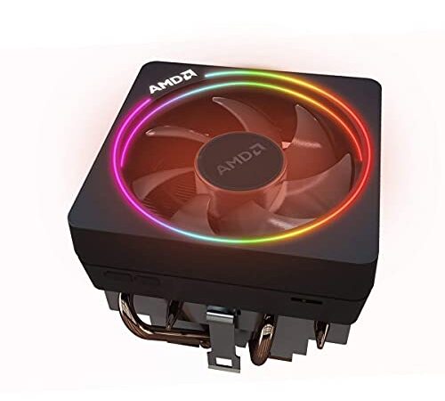 AMD Wraith Prism LED RGB Lüfter für Ryzen 5 & 7 Prozessor AM4/AM2/AM3/AM3+ 4-Pin Anschluss Kupfersockel/Alum Kühlkörper PWM-gesteuert