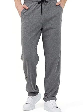 COMEOR Jogginghose Herren Baumwolle Sweathose - Lange Sport Hose Herren - Jogger Trainingshose Herren, Relaxing Hose (Dunkel grau, 2XL)