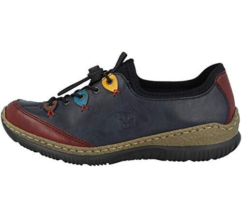 Rieker Damen N3271 Sneaker, Wine/Navy/Brandy/Azzuro/senf/schwarz 35, 39 EU