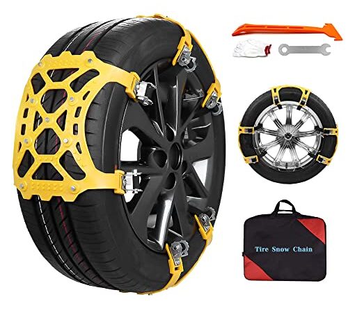 Auto Schneeketten,6 Stück Universal Winter Reifenketten Schneeketten 165 bis 255 mm für Autoreifen für leichte Lkw / SUV / ATV (Reifenbreite 165-255 mm / 6,5 "-10,03")