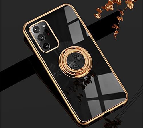 Jacyren Hülle für Samsung Galaxy Note 9 Handyhülle, Note 9 Schutzhülle Ultradünn TPU Silikon Case magnetische KFZ-Halterung mit 360° Finger-Halter Schale Note 9 Hülle, Schwarz