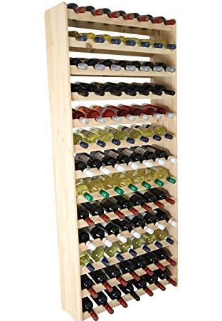 Lenmar Weinregal Weinregal Holz Flaschenregal für 91 Flaschen Massiv-91