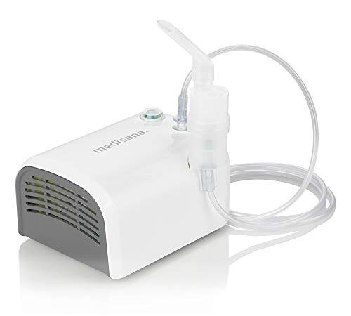 medisana IN 520 Inhalator, Kompressor Vernebler mit Mundstück und Maske für Erwachsene und Kinder, bei Erkältungen oder Asthma mit umfangreichem Zubehör