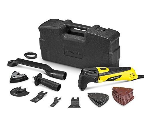 TROTEC Multifunktionswerkzeug PMTS 10-230V mit Schnellspannsystem 300W-Motor umfangreiches Zubehörset Transportkoffer