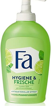 Fa Hygiene & Frische Flüssigseife mit dem erfrischenden Duft von Limette, Antibakterieller Effekt, 250 ml