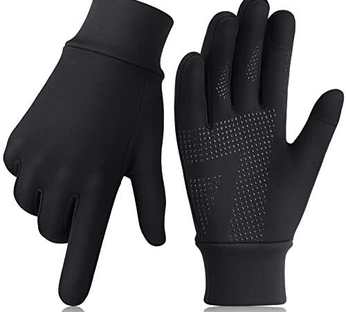 HASAGEI Touchscreen Handschuhe Laufhandschuhe Fleece Sport Handschuhe Warme Winddichte Winterhandschuhe Handschuhfutter für Herren und Damen Outdoor