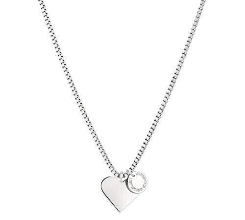 Liebeskind Berlin LJ-0503-N-45 Damen Collier Herz Edelstahl Silber 45 cm One Size