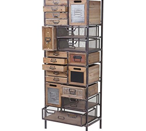 Mendler Apotheker-Schrank HWC-A43, Kommode, Tanne Holz massiv Vintage Shabby-Look 143x56x33cm