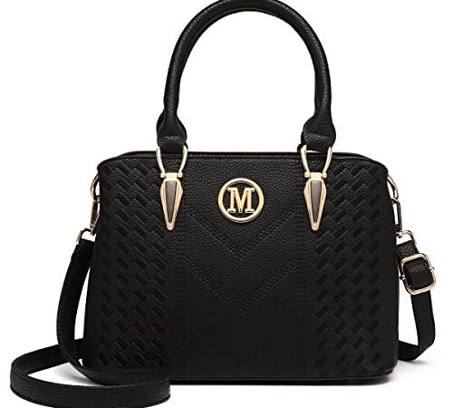 Miss Lulu handtasche damen Lychee Muster Schultertaschen Strick Prozess Umhängetasche Fashion Shopper Bag Tote Bag