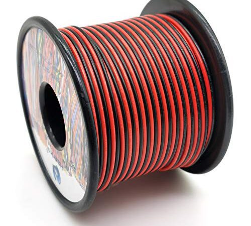 0.35mm² 22AWG 2 Pin Elektrischer Draht Kabel 60 Metern Betriebspannung von DC 12V bis 300V die verzinnter kupferlitzen Drähte kann LED Streifen oder LED-Lampe