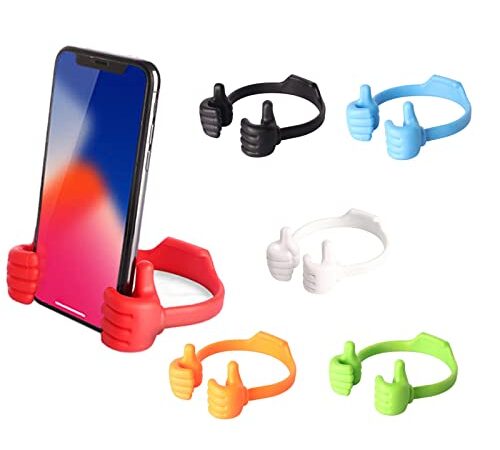 6 Stück Daumen Hoch Handyhalter Kunststoff Handyständer mit Daumen Hoch Tragbarer Daumen Smartphone Halter Ständer für Küche Heimbüro Reisen