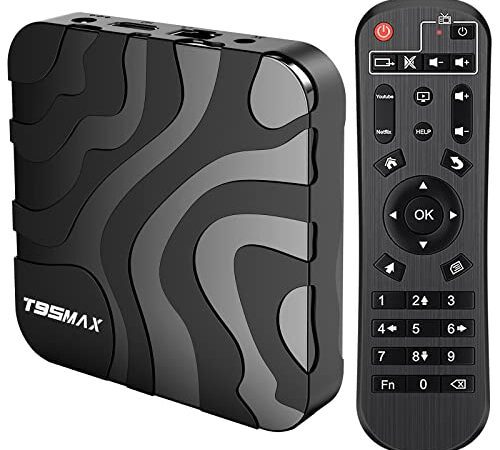 Android 12.0 TV Box ,T95 MAX H618 Android Box 4GB RAM 32GB ROM Quad Core GPU Mali-G31 MP2 Support 6K 3D Resolution 2.4G/5G WiFi BT 4.0 USB 2.0