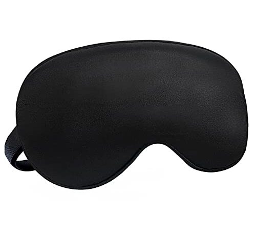Audamp Schlafmaske Augenmaske Nachtmaske Verstellbarem Band Hautfreundlich Seide Ultraweiche Schlafbrille 1 Stück